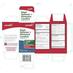 Leader Stool Softener + Stimulant Laxative - 60 softgels