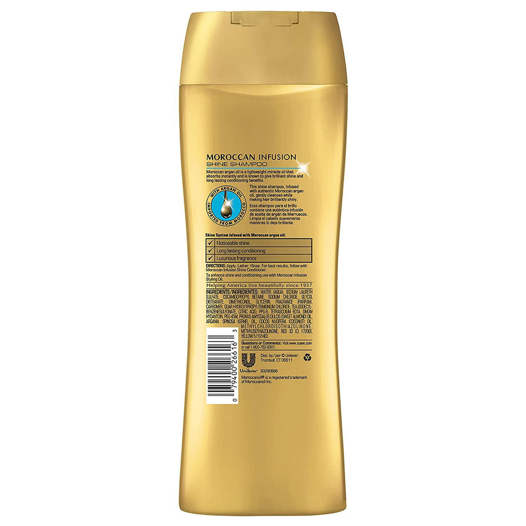 Suave Professionals Shine Shampoo, Moroccan Infusion, 12.6 oz
