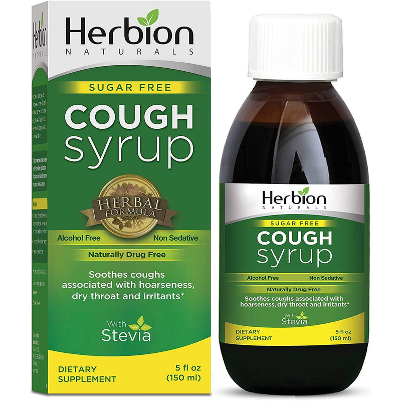 Herbion Naturals Sugar-Free Cough Syrup with Stevia, 5 fl oz in one Bottle