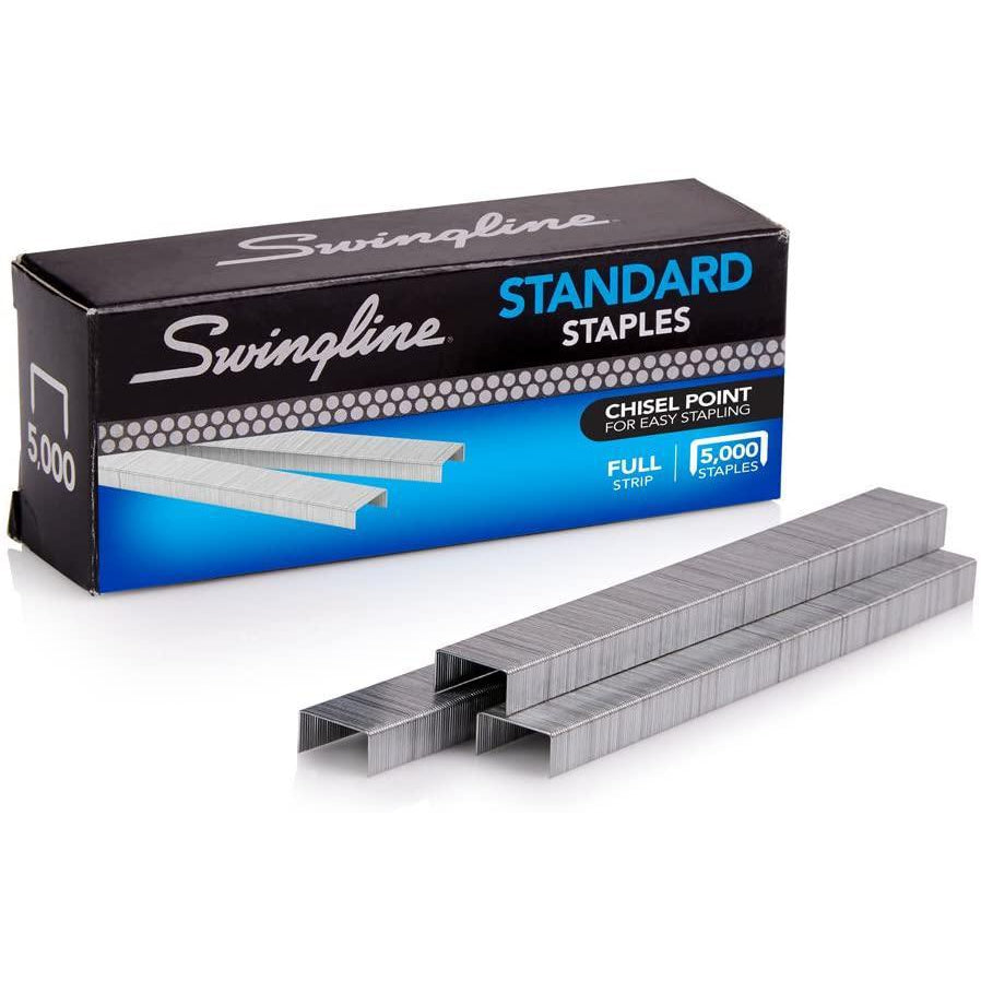Swingline Standard Staples, Silver, 5000 count