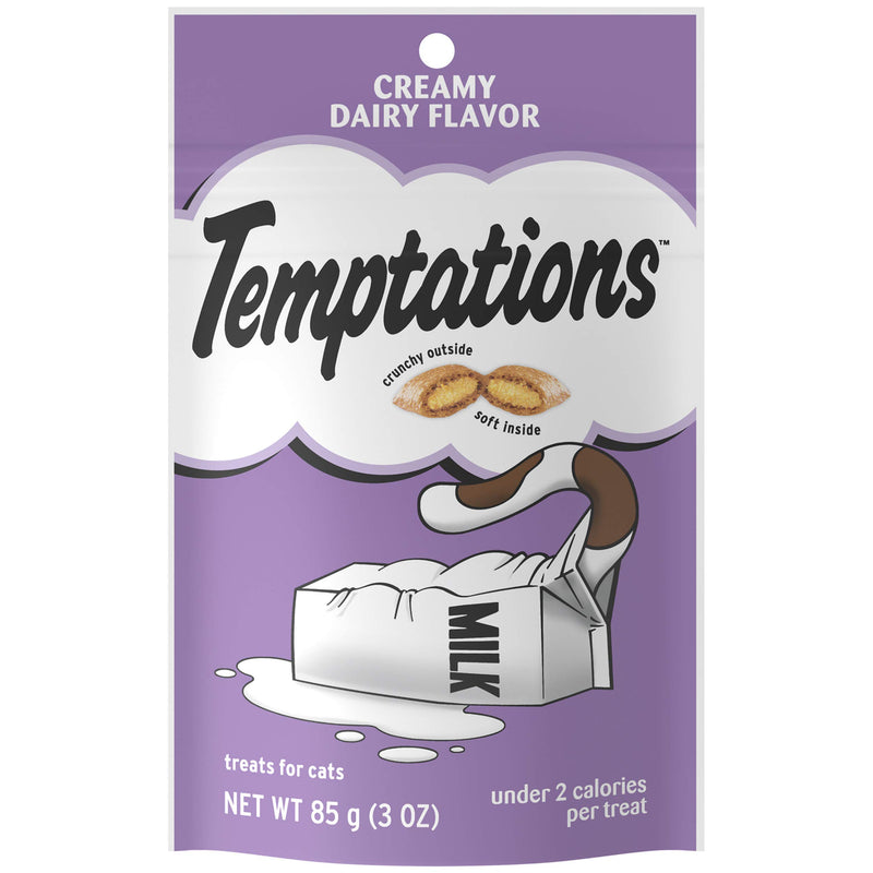 Temptations Treats for Cats, Creamy Dairy Flavor, 85 g (3 Oz.), 1 Bag