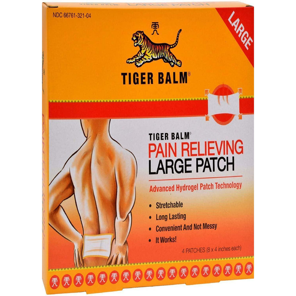 Tiger Balm Pain Relieving Patch, Large, 4 Count