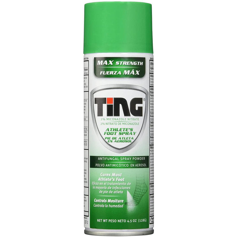 Ting Antifungal Spray Powder for Athlete's Foot, Jock Itch, Ringworm, Max Strength, 4.5 Ounce