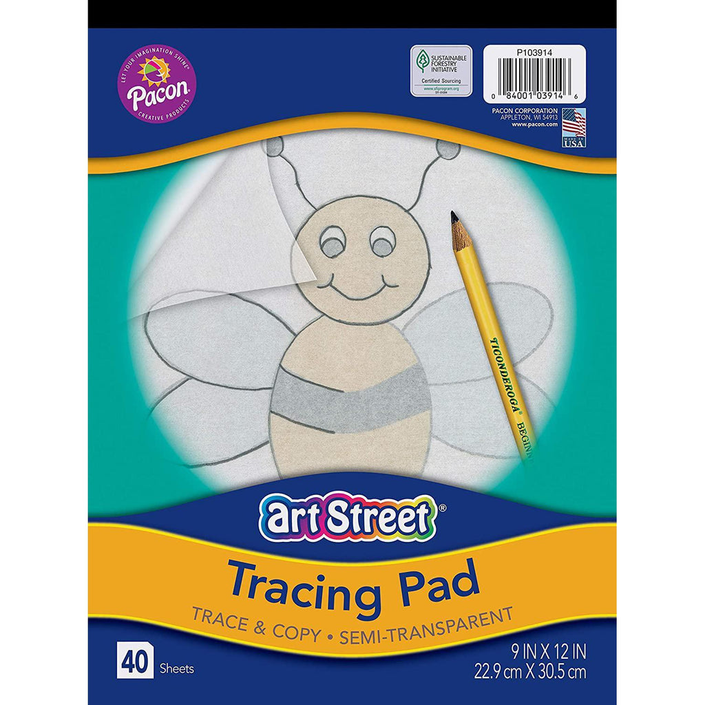 Pacon Tracing Pad, 9" x 12", 1 Count
