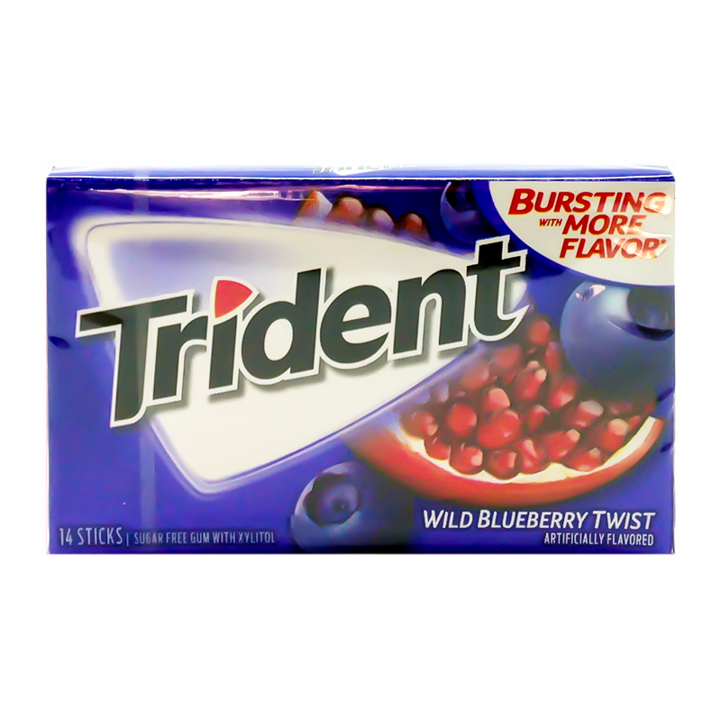 Trident Gum, Wild Blueberry Twist, 14 Sticks, 1 Pack