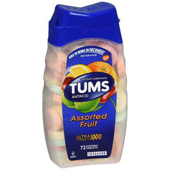 Tums Ultra Strength 1000, Assorted Fruit - 72 Tablets
