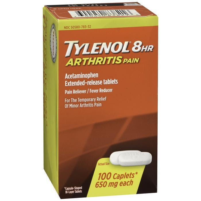 Tylenol 8 Hour Arthritis Pain Tablets with Acetaminophen for Joint Pain, 100 ct