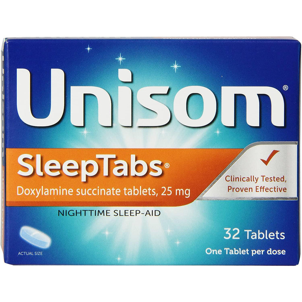 Unisom Sleep Tabs, Nighttime Sleep-Aid, 25 mg Doxylamine Succinate, 32 Tablets
