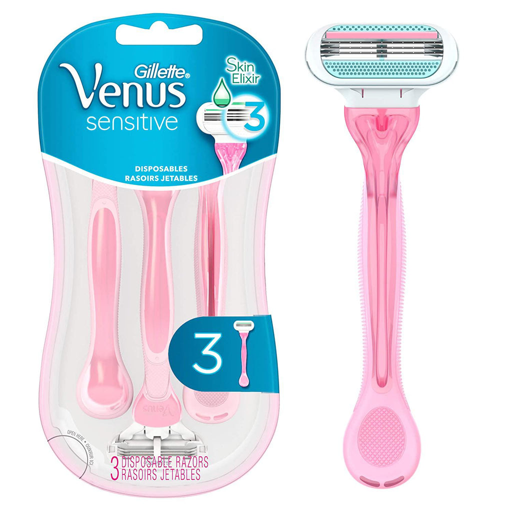 Gillette Venus Sensitive Women's Disposable Razors - 3 count