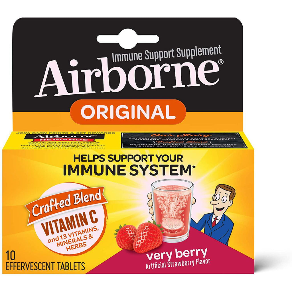 Airborne Very Berry Effervescent Tablets (10 count in a box)*