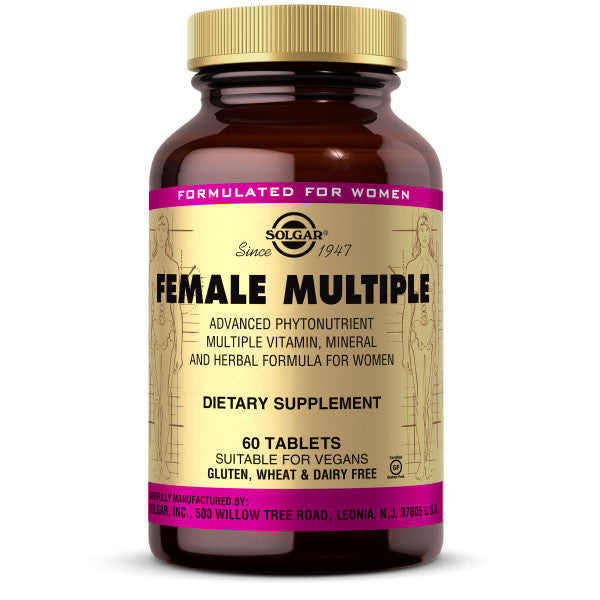 Solgar Female Multiple Tablets, 60 ct - Vegan, Gluten Free, Dairy Free, Kosher Multi Vitamin