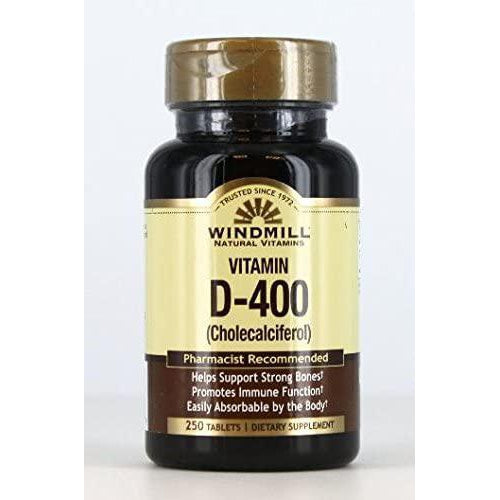 Windmill Vitamin D Tablets 400IU - 250 count
