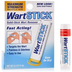 WartStick Maximum Strength Salicylic Acid Solid-Stick Common and Plantar Wart Remover, 0.2 Oz