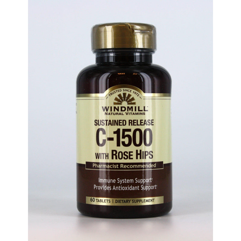 Windmill Vitamin C-1500 mg with Rose Hips Sustained Release - 60 Tablets