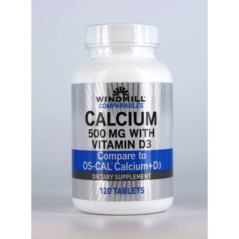 Windmill Calcium 500mg with Vitamin D3 - 120 Tablets*