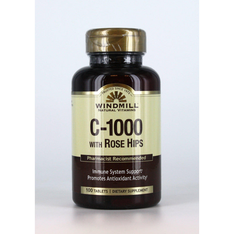Windmill Vitamin C-1000 with Rose Hips - 100 Tablets