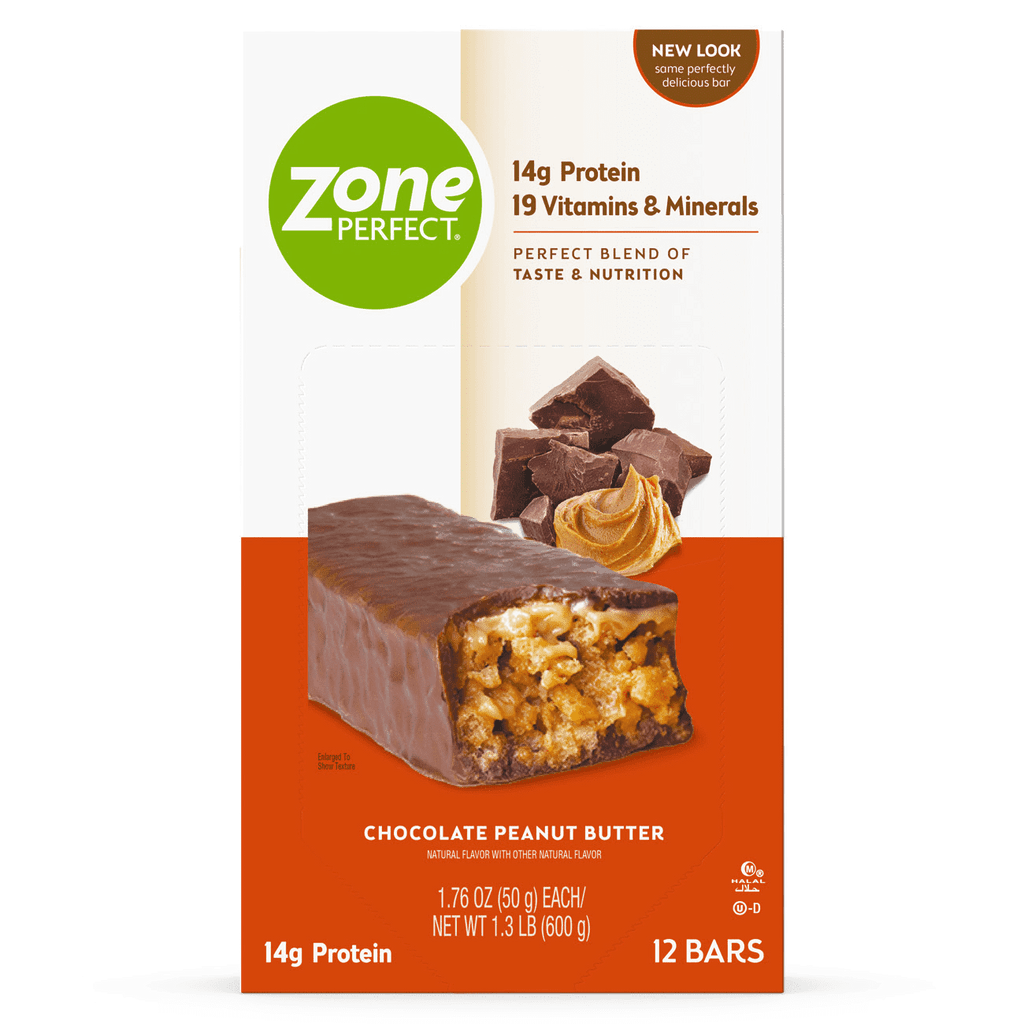 Zone Perfect Chocolate Peanut Butter Nutrition Bar 1.76 oz, 12 per case