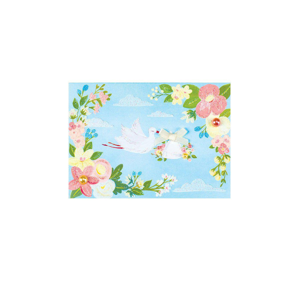 Papyrus - Floral Stork (Gift Card)